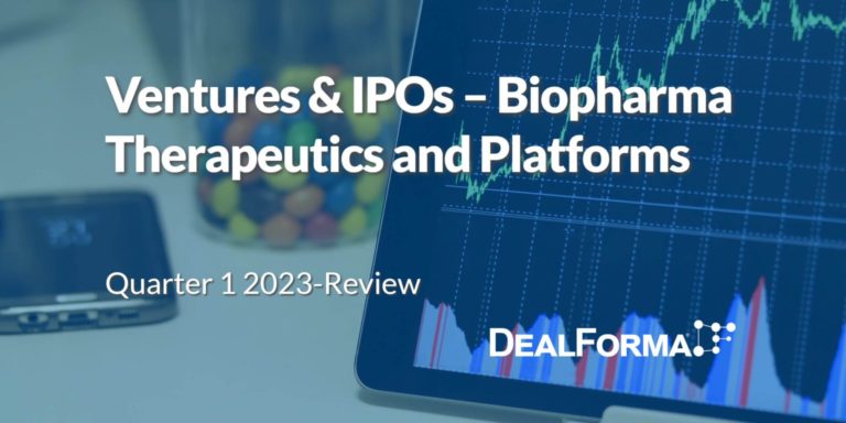 Biopharma Venture IPOs Therapeutics and Platforms Q1 2023 Review