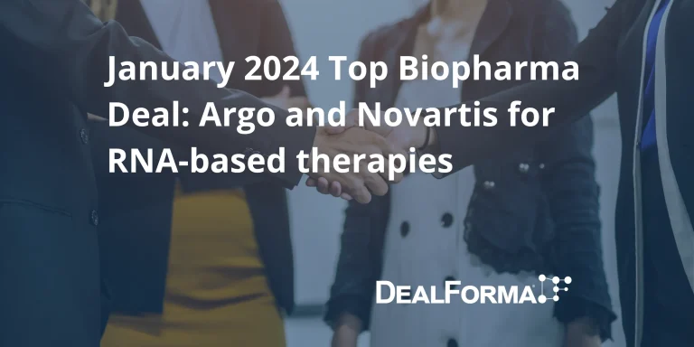 January 2024 Top Biopharma Deal Argo and Novartis for RNA based therapies