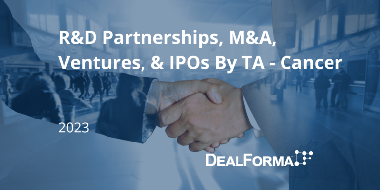 R&D Partnerships, M&A, Ventures, & IPOs By TA - Cancer – 2023