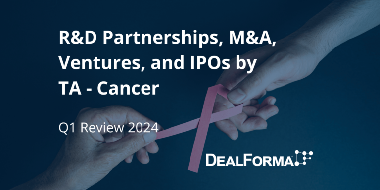 R&D Partnerships, M&A, Ventures, and IPOs by TA - Cancer - Q1 Review 2024