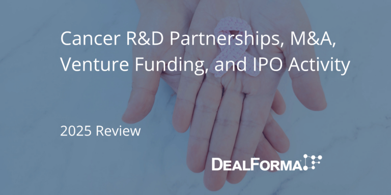 Cancer R&D Partnerships, M&A, Venture Funding, and IPO Activity - 2025 Review