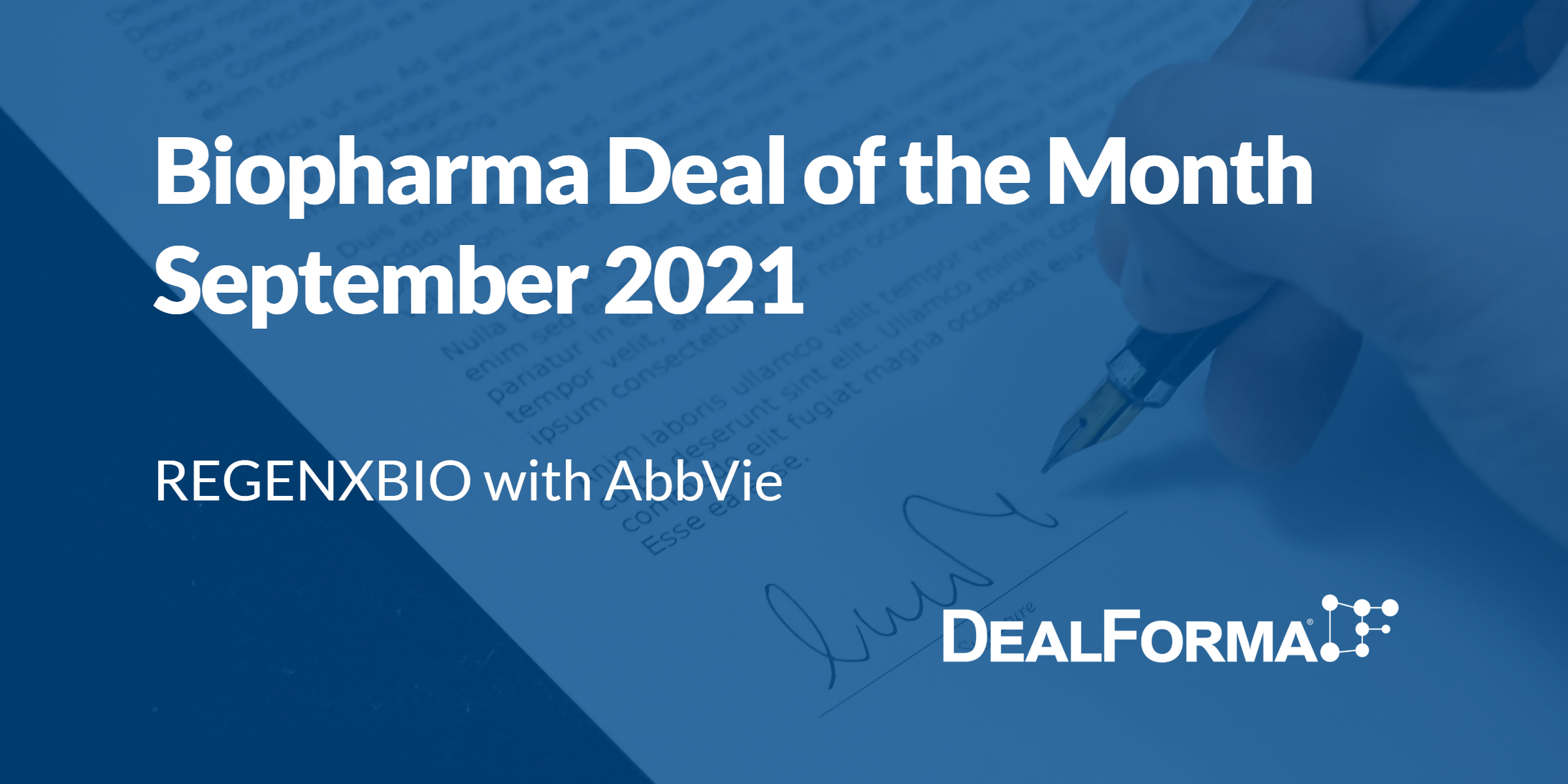 Top biopharma deal upfront September2021