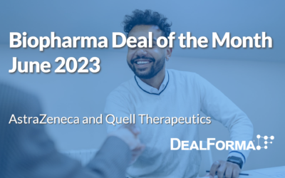 June 2023 Top Biopharma Deal: AstraZeneca research partnership with Quell Therapeutics with an option to license Treg cell therapies