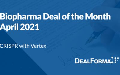 Top Biopharma Deal April 2021: CRISPR – Vertex for CTX001 for Sickle Cell Disease and Transfusion-Dependent Beta-Thalassemia